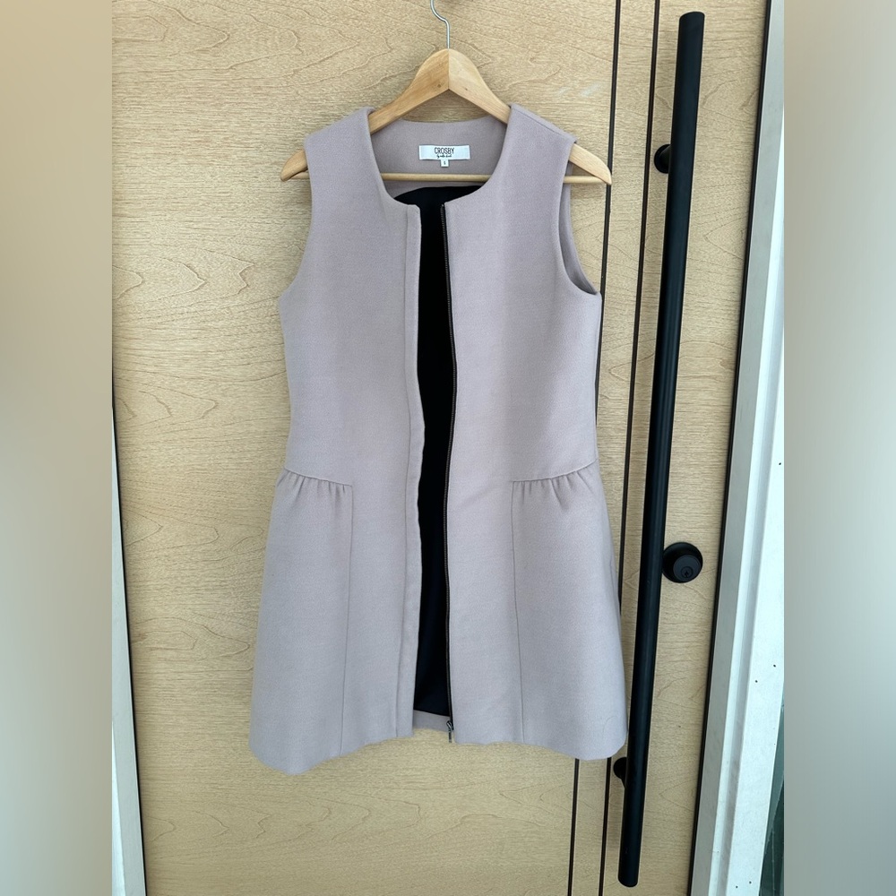 NWOT Boutique pea coat vest - blush pink size S